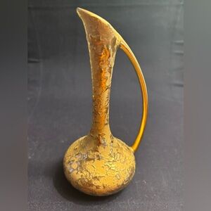 Weeping Gold Textured Gold Ceramic Vase